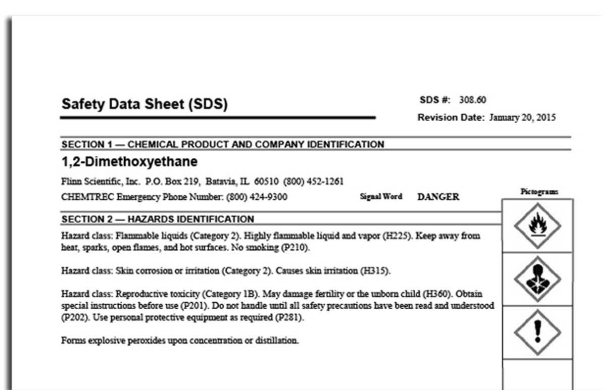 Safety Data Sheets Osha Safety Manuals